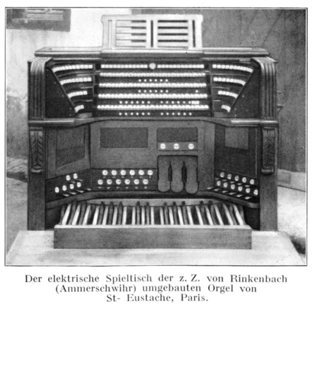 An original photo of the famous console made by Martin et Joseph Rinckenbach during the works of 1928.
